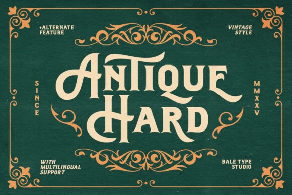 Antique Hard: A Vintage Typeface for Timeless Design