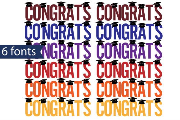 Congrats Color: A Festive Font Pack for Graduation Designs