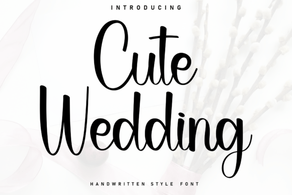 Cute Wedding: A Sweet Handwritten Font for Your Designs