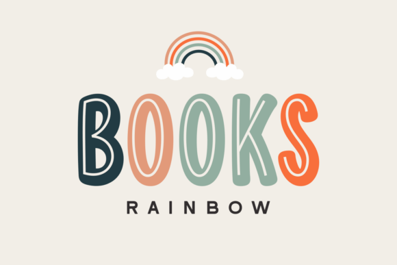 Discover the Joyful Charm of the Books Rainbow Font