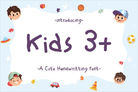 Discover the Playful Charm of the Kids 3+ Font for Creative Projects