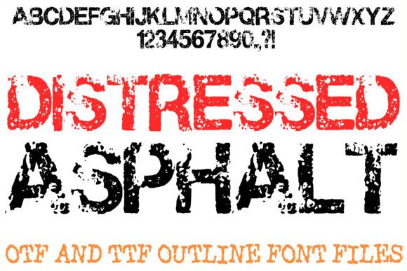 Distressed Asphalt Font: Rugged Urban Typography