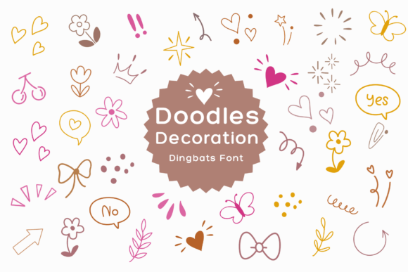 Doodle Decoration: Whimsical Font for Creative Projects