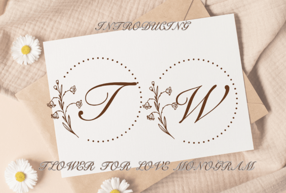 Flower for Love: An Elegant Monogram Font for Romantic Designs