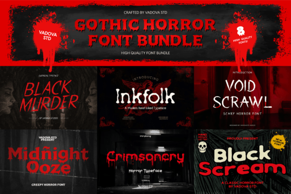 Gothic Horror Bundle: Unleash Dark, Dramatic Typography