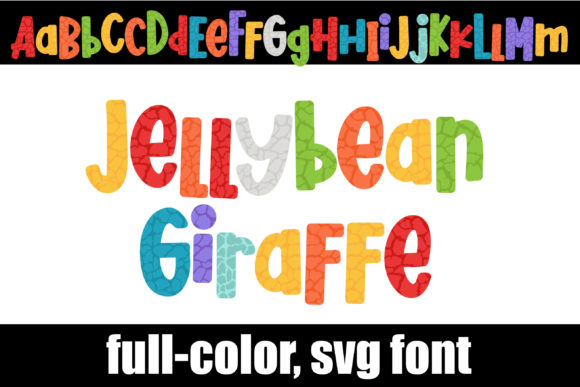 Jellybean Giraffe: A Colorful SVG Display Font