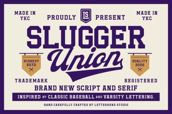 Slugger Union: Bold Varsity Spirit for Modern Design
