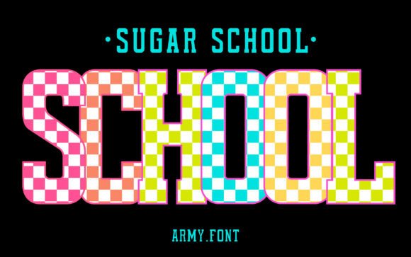 Sugar School Check: Vibrant Fonts for Education