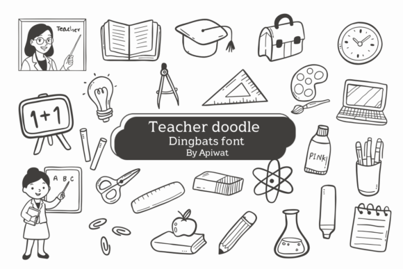 Teacher Doodle: Charming Dingbats for Educational Design
